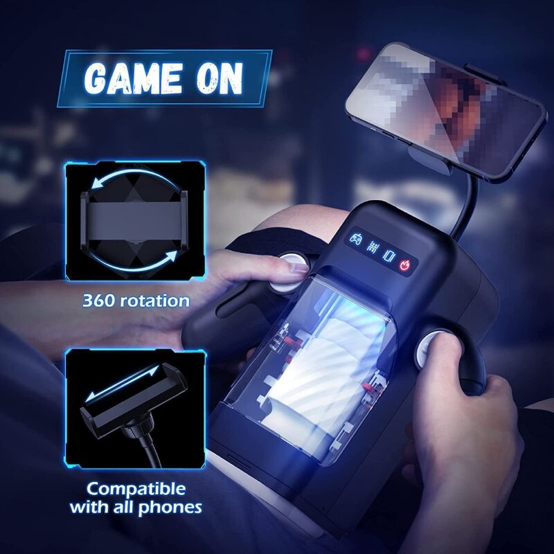 MASTURBATEUR À VIBRATION DE POUSSÉE AVEC FONCTION CHAUFFANTE ET SUPPORT MOBILE