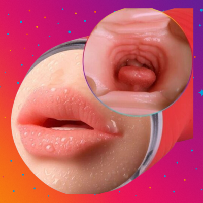 MASTURBATEUR DOUBLE VAGIN ET BOUCHE ROUGE
